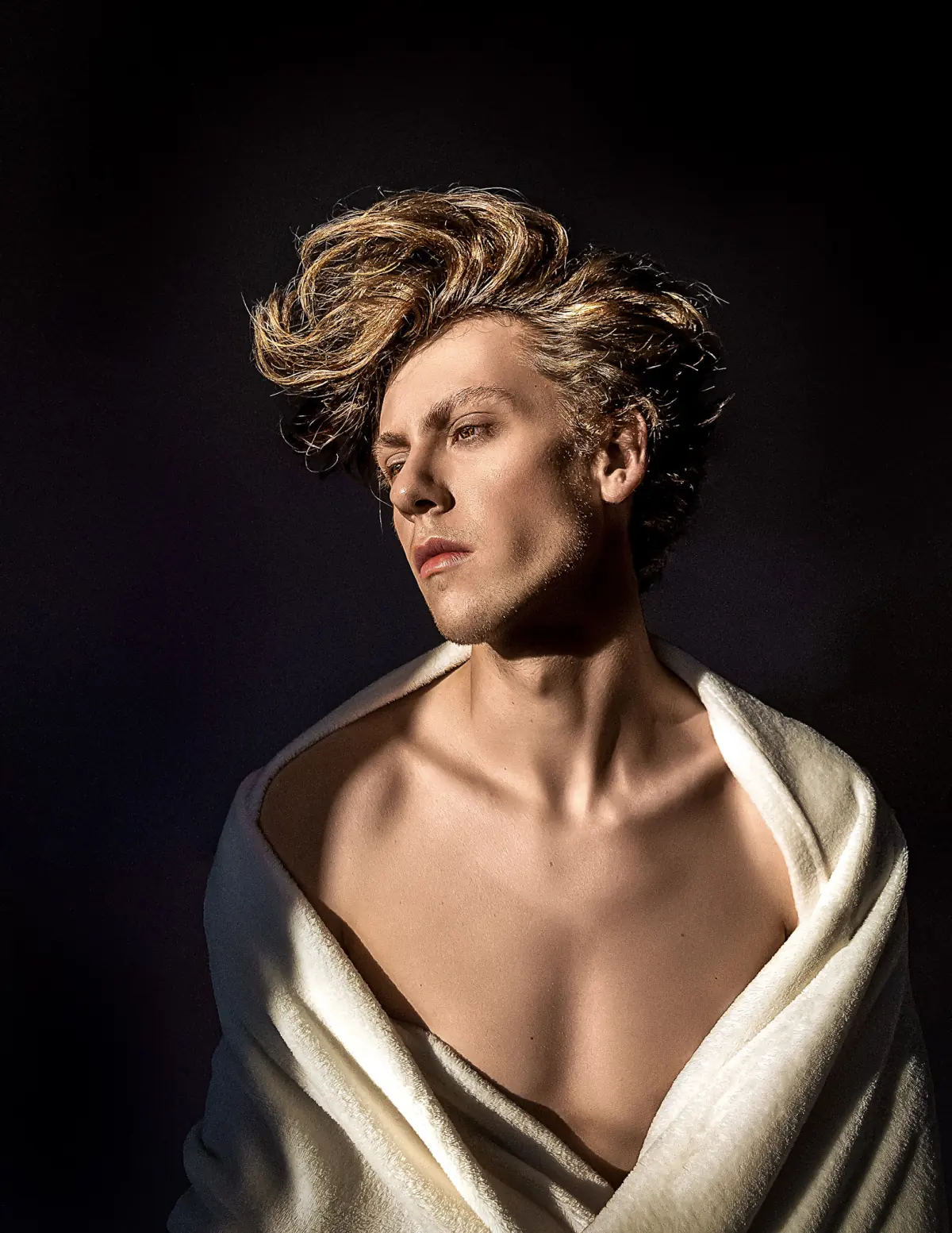 Beauty editorial portrait of Tiberiu Ungurianu